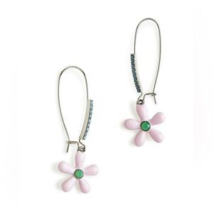 🌸 Betsey Johnson Pink Daisy Drop Earrings – Playful & Chic! 🌸